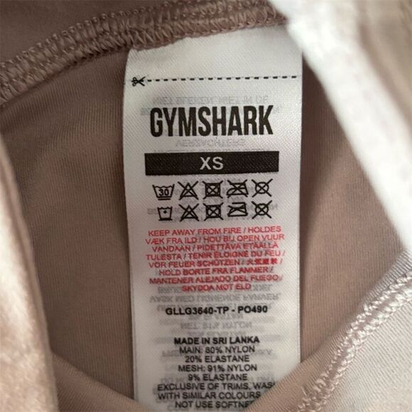 Gymshark Women's XS High-Waisted Leggings Light Mauve Activewear - Picture 4 of 4